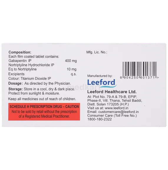 gabanyl nt tablet 10's